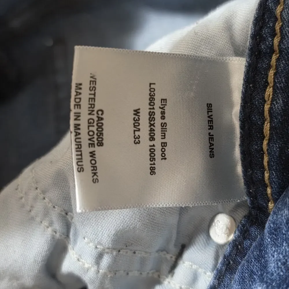 NEW Silver Jeans Co. Elyse Slim Bootcut Jeans Women's Size 30 L31